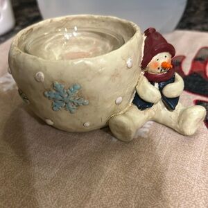 Snowman votive decoration